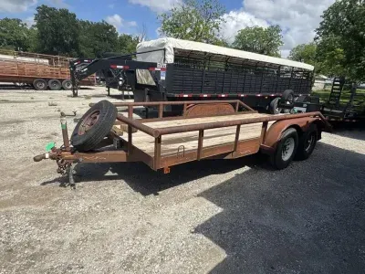 1988 AA 16X77 Tandem Axle Utility Trailer 