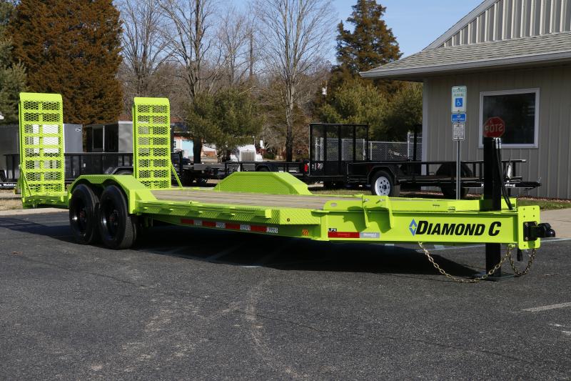 2023 Diamond C LPX208 22' Lime Green Equipment Trailer G&E Trailer