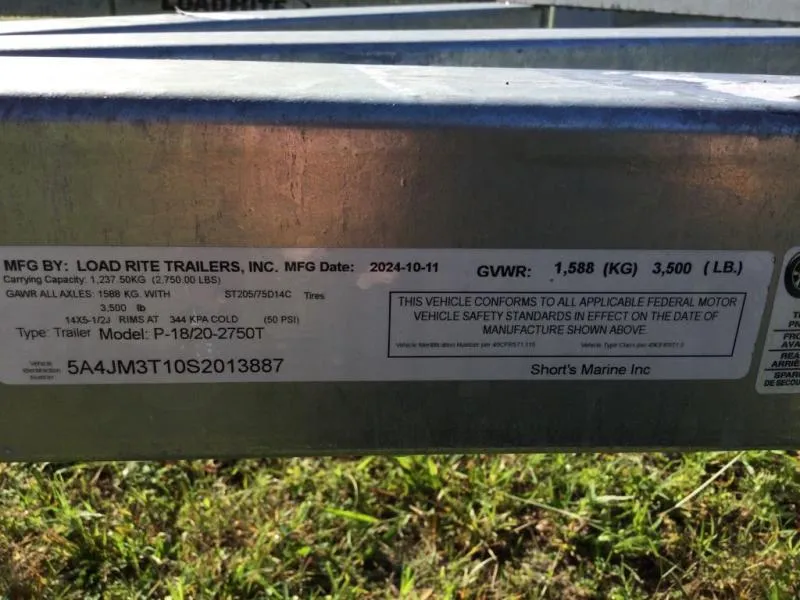 Load Rite Lg500 2025 Load Rite P18/20-2750T in Millsboro, DE | Trailer Trader