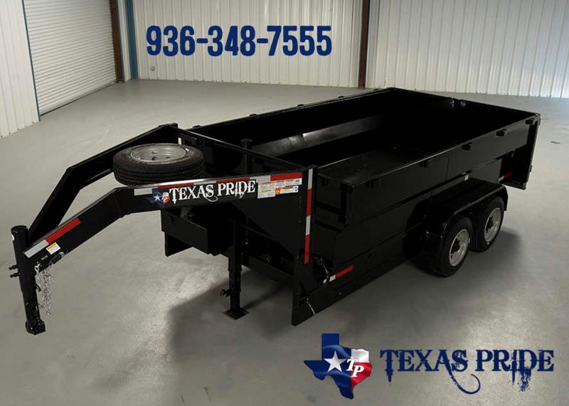 2023 Texas Pride Trailers 7'x12' Gooseneck Dump Trailer w/ 24" sides 20k lb GVWR Dump Trailer