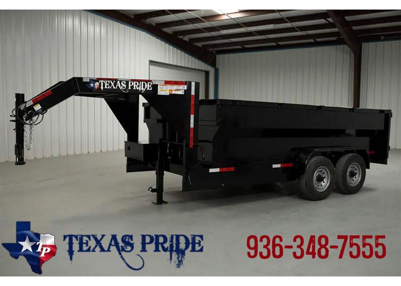 2023 Texas Pride Trailers 7'x12' Gooseneck Dump Trailer w/ 24" sides 16k lb GVWR Dump Trailer