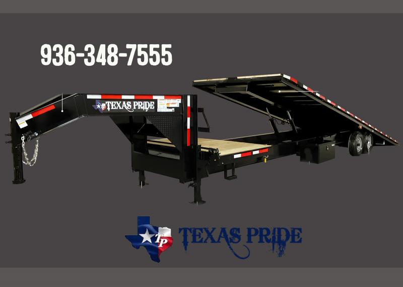 2023 Texas Pride Trailers 8.5'x35' (30' tilt deck 5' stationary deck) Gooseneck 18K LB GVWR Deckover Trailer