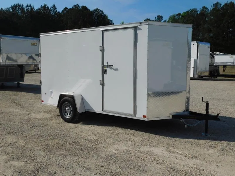 2026 Covered Wagon Trailers Covered Wagon Gold Series 6x12 Vnose Ramp Door with Ramp