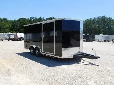 2026 Covered Wagon Trailers Covered Wagon Gold Series 8.5x16 Vnose with 5200lb Axles 7' Inside
