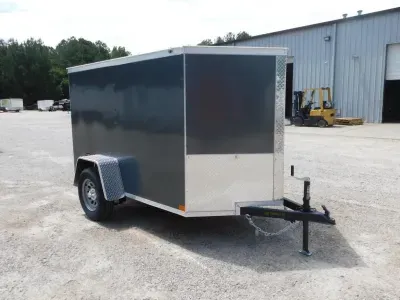 2026 Covered Wagon Trailers Covered Wagon Gold Series 5x8 Vnose Enclosed Cargo Trailer with Swing