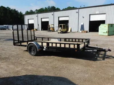 2027 PJ Trailers PJ Trailers 83"x14"  with Rear Gate and Side Mount ATV Ramps