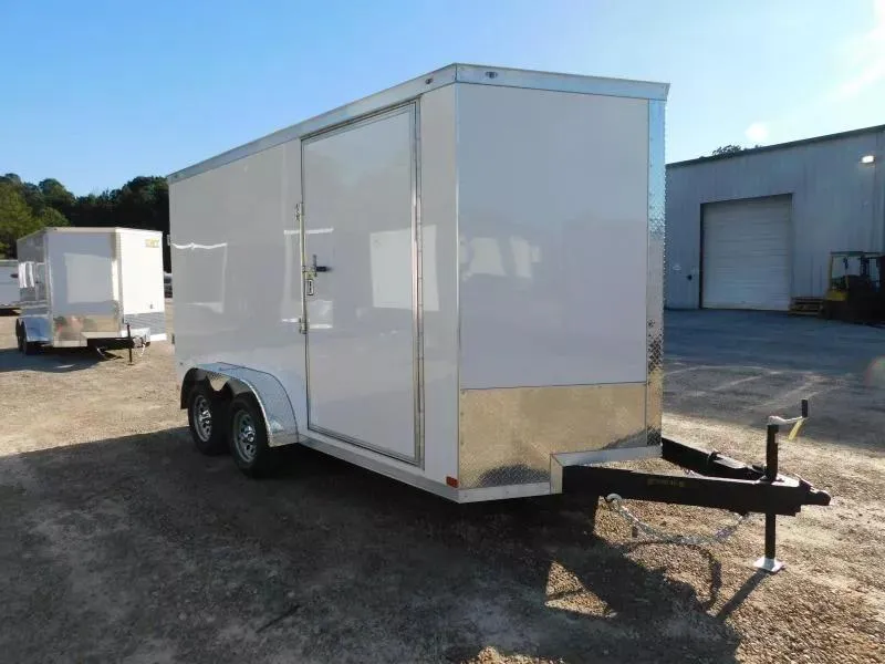 2026 Covered Wagon Trailers Gold Series 7x14 Vnose with Ramp Door 7' Inside Cargo / Enclosed Trailer