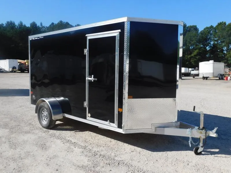 2024 Alcom-Stealth Aluminum 6x12 with Ramp Door Cargo / Enclosed Trailer