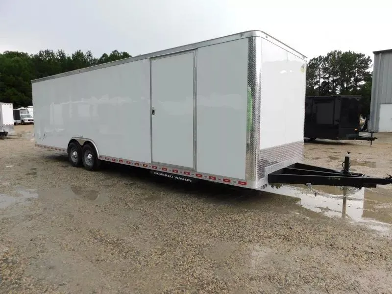 2025 Covered Wagon Trailers 8.5x30 with 7'6" Height 7K Axles Double Rear Doors Car / Racing Trailer