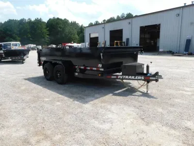 2027 PJ Trailers PJ Trailers Quest D7 14x83 with 24" Sides 7k Axles Tarp Spare Ramps