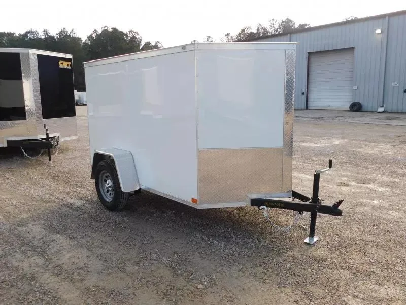 2026 Covered Wagon Trailers Gold Series 5x8 Vnose with Swing Rear Door Cargo / Enclosed Trailer