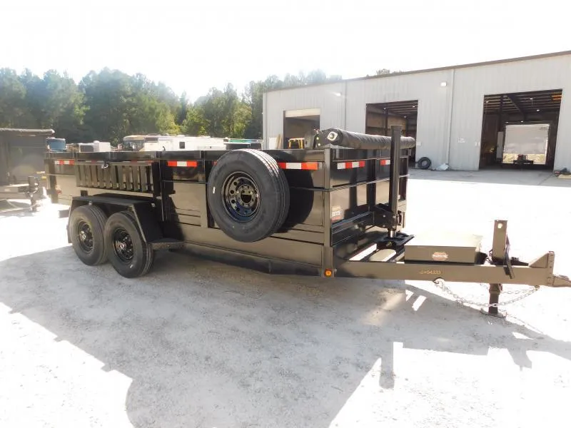 2024 Covered Wagon Trailers Prospector 7x16 Telescoping with 2' Sides 7K Axles Dump Trailer