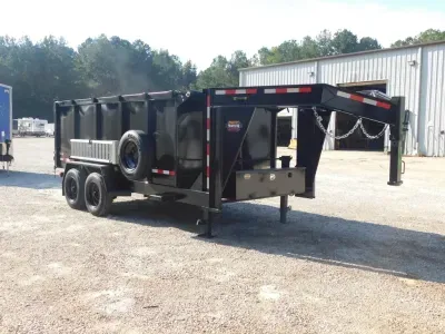 2027 Covered Wagon Trailers Covered Wagon Prospector 7x14 Gooseneck Telescoping with 4' Sides 8k Axl