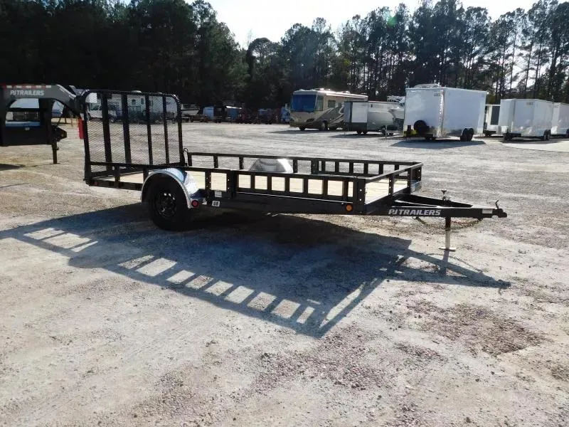 2026 PJ Trailers 83"x14" with Rear Gate and Side Mount ATV Ramps