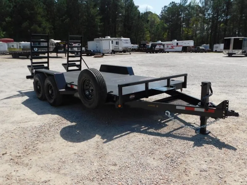 2026 Covered Wagon Trailers Covered Wagon Prospector 7x16 Full Metal Deck 7k Axles