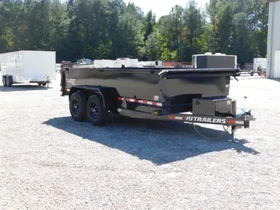 2027 PJ Trailers PJ Trailers Quest D7 14x83 Dump Trailer with 24" Sides 7k Axles Tarp Spare Ramps