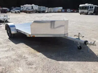 2026 ALCOM CargoPro Open 6.5x10 (2) Place Open Aluminum Motorcycle Trailer