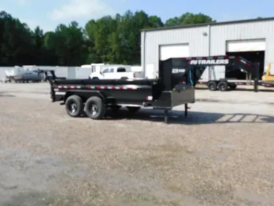 2026 PJ Trailers PJ Trailers DL 14 x 83 Low Pro Gooseneck with 7k Axles 24" Sides Tarp Ramps Spare
