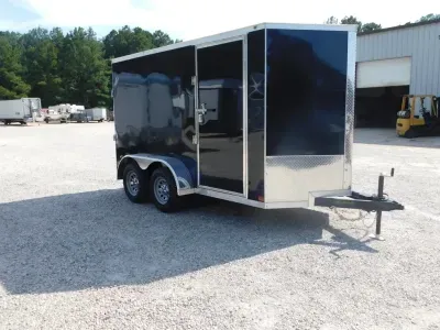 2027 Covered Wagon Trailers Covered Wagon Gold Series 6x12 Tandem Axle Vnose with Ramp Door