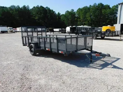2027 Covered Wagon Trailers Covered Wagon Prospector 6.5'X14' with 24" Expanded Metal Sides & Heavy