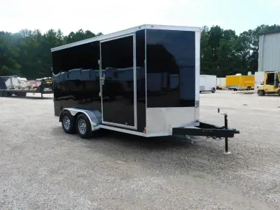 2027 Covered Wagon Trailers Covered Wagon Gold Series 7x14 Vnose with Ramp Door 7' Inside