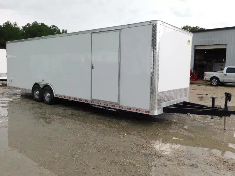 2025 Covered Wagon Trailers 8.5x30 with 7'6" Height 7K Axles Double Rear Doors Car / Racing Trailer