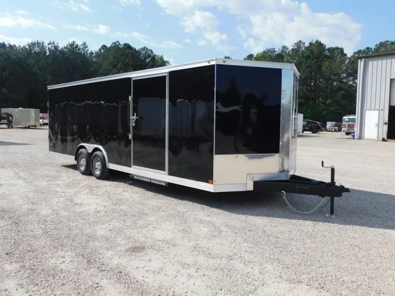 2026 Covered Wagon Trailers Covered Wagon 8.5x24 Vnose with 5200lb Axles $9995