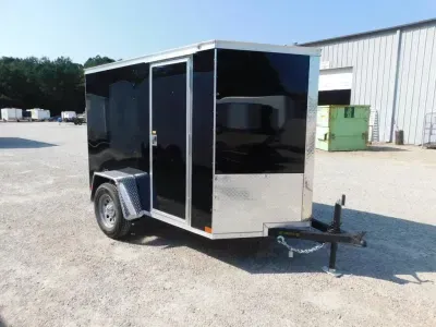 2026 Covered Wagon Trailers Covered Wagon Gold Series 5x8 Vnose with Ramp Door and Side Door