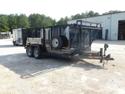 2025 Covered Wagon Trailers Covered Wagon Prospector 7x16 Telescoping with 4' Sides 8k Axles