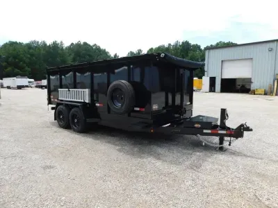 2027 Covered Wagon Trailers Covered Wagon Prospector 7x16 Telescoping with 4' Sides 8k Axles