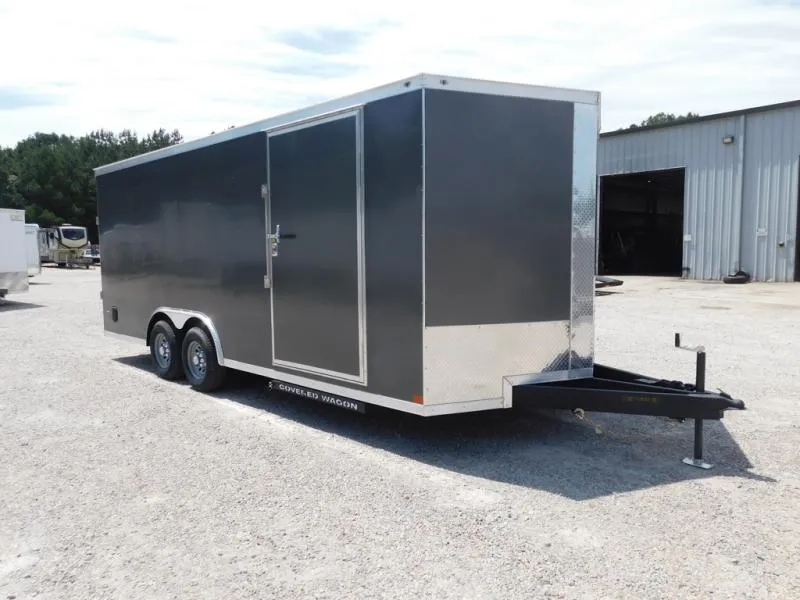 2026 Covered Wagon Trailers Covered Wagon Gold Series 8.5x20 Vnose with 5200lb Axles 7' Inside