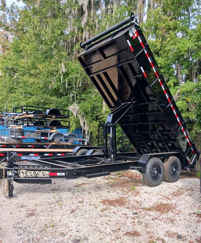 2026 Southern Utility 7X16 TA 2' SIDES Dump Trailer