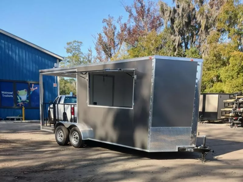 2026 Cynergy Cargo 7X18 TA PORCH/CONCESSION BBQ Trailer