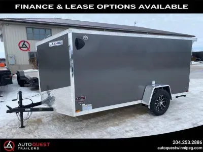 2026 US Cargo 6' X 12' V-Nose Rear Ramp Door Cargo Trailer
