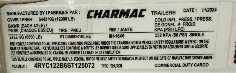 used Cargo (Enclosed) Trailers Charmac Trailers  for sale, in Louisville, CO Thumbnail 2