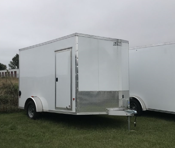 2020 EZ HAULER 6X10 Enclosed Cargo Trailer - WHITE - Ramp Door 2020 EZ HAULER 6X10 Enclosed Cargo Trailer - WHITE - Ramp Door