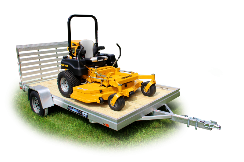 2024 Aluma 5'8"X10' Wood Deck ALUMINUM Utility Trailer with Ramp - 2,990 GVWR 