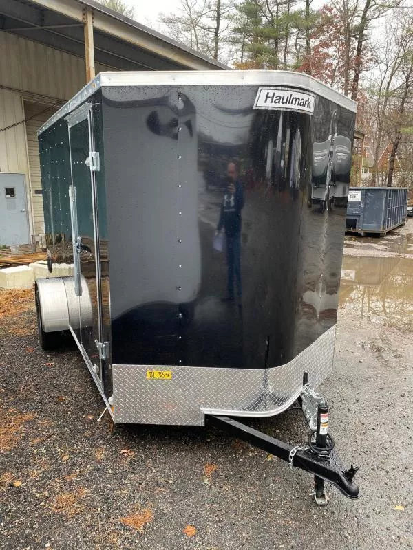 2026 Haulmark Passport 6X12 Enclosed Trailer, Black, Ramp Door, Electric Brakes