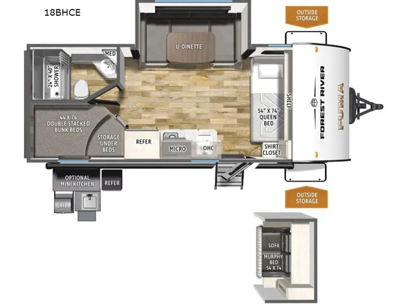 2026 Forest River Puma Camping Edition 18BHCE