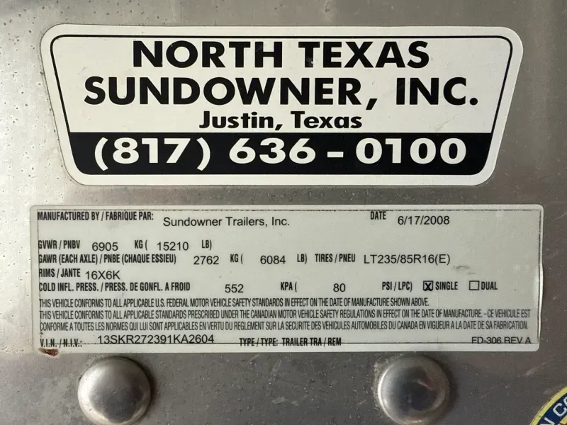 used Horse Trailers Sundowner Trailers  for sale, in Flower Mound, TX Thumbnail 16