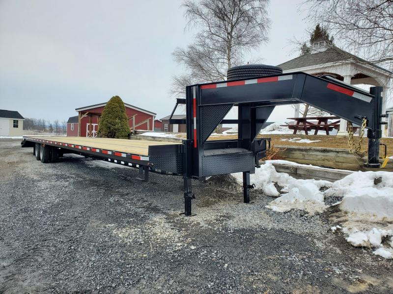 American Trailer Gooseneck Deckover - 40'+5' (dovetail) - 30K GVWR - Lay Flat Mammoth Ramps - 34" Deck Height - Spare Included American Trailer Gooseneck Deckover - 40'+5' (dovetail) - 30K GVWR - Lay Flat Mammoth Ramps - 34" Deck Height - Spare Included