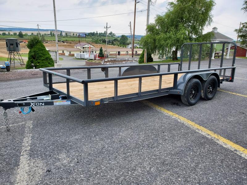 2020 X-On 18' Landscape Utility Trailer- 7K GVWR- 4" CHANNEL FRAME COUPLER: 2" A-FRAME COUPLER (7K) TOP RAIL: 2" X 2" ANGLE TOP JACK: 5K TOP-WIND, FLIP JACK: 24" ON CENTER CROSSMEMBERS 2X3X3/16ANGLE: SMOOTH TEARDROP FENDERS: STRAIGHT DECK 4' SPRING ASSIS 2020 X-On 18' Landscape Utility Trailer- 7K GVWR- 4" CHANNEL FRAME COUPLER: 2" A-FRAME COUPLER (7K) TOP RAIL: 2" X 2" ANGLE TOP JACK: 5K TOP-WIND, FLIP JACK: 24" ON CENTER CROSSMEMBERS 2X3X3/16ANGLE: SMOOTH TEARDROP FENDERS: STRAIGHT DECK 4' SPRING ASSIS