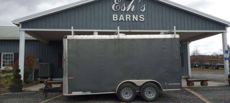 2017 Pace American Enclosed Trailer / 7000 GVWR / 7'x16' / Rear Double Door / Ladder Racks 2017 Pace American Enclosed Trailer / 7000 GVWR / 7'x16' / Rear Double Door / Ladder Racks