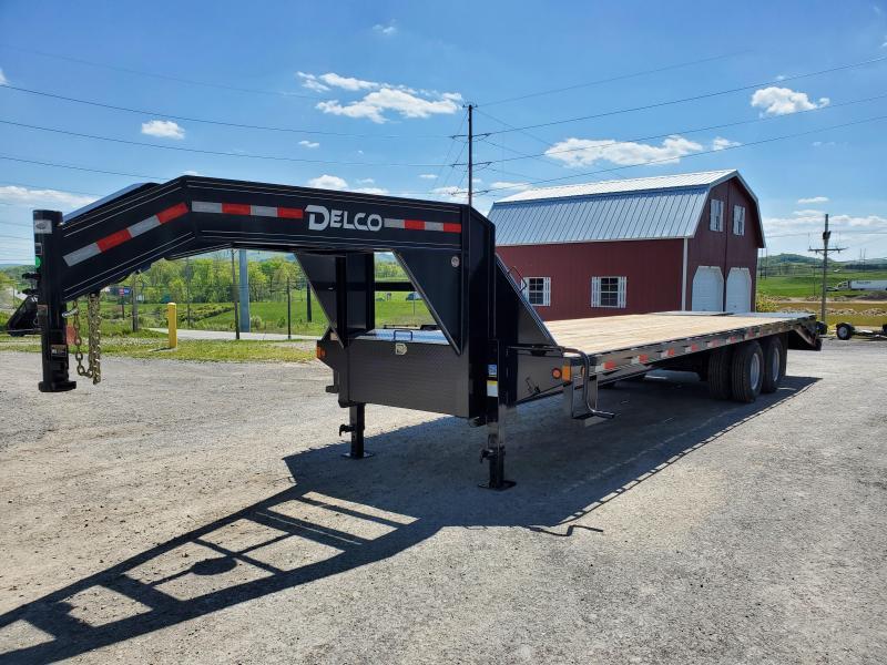 2021 Delco Gooseneck Flatbed Trailer / 102x28 / 23990 GVWR / Monster Ramps 2021 Delco Gooseneck Flatbed Trailer / 102x28 / 23990 GVWR / Monster Ramps