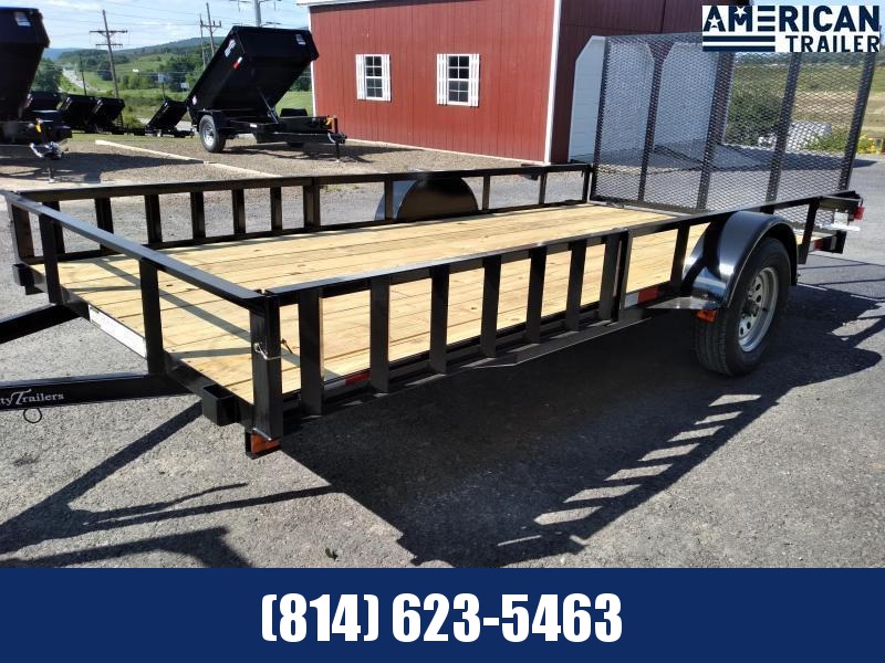 Quality Trailers General Duty Single Axle Landscape 14'X77" - 2990 GVWR - ATV Side Rails Quality Trailers General Duty Single Axle Landscape 14'X77" - 2990 GVWR - ATV Side Rails