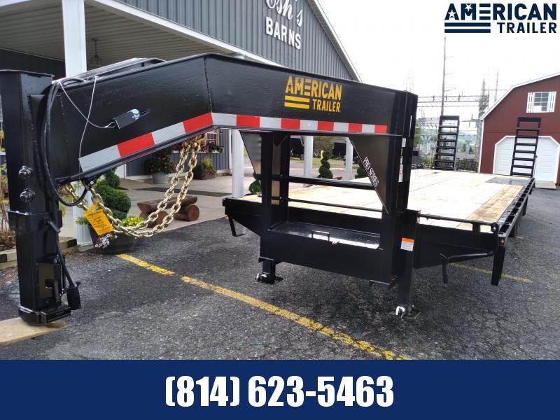 American Trailer Pro Grade Gooseneck 30' - 25000 GVWR - Pop-up Dove Tail American Trailer Pro Grade Gooseneck 30' - 25000 GVWR - Pop-up Dove Tail