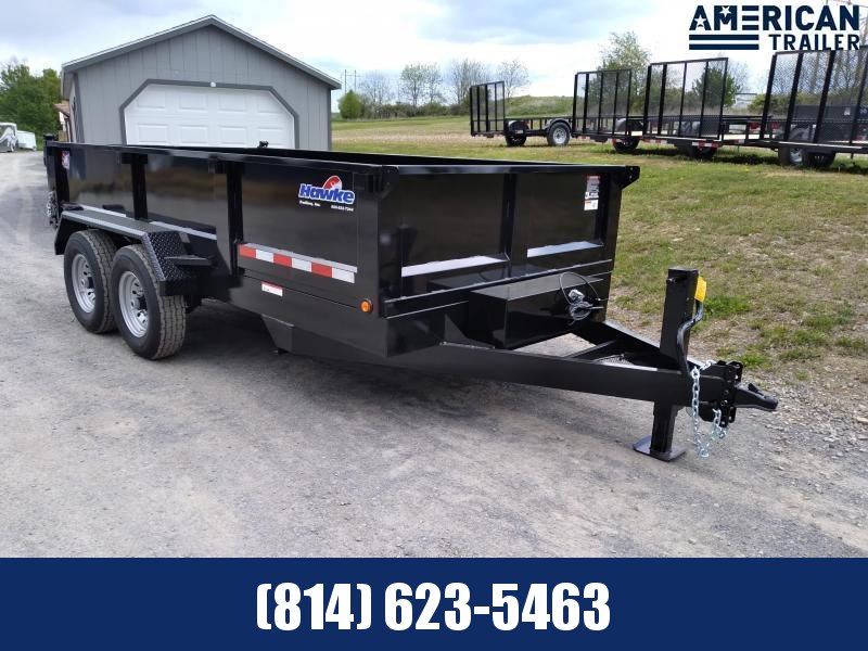 Hawke Trailers Low Profile Dump Trailer 80"x12' - 14,000 GVWR Hawke Trailers Low Profile Dump Trailer 80"x12' - 14,000 GVWR