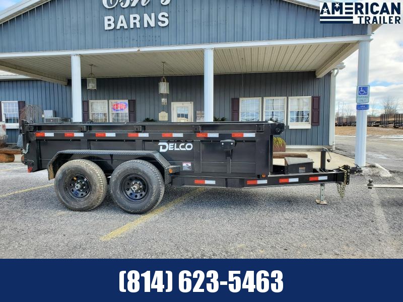 Delco Low Profile Dump Trailer - 72"x12' - 12K Dump Trailer - 24" sides - Mesh Tarp Kit - Adjustable Coupler Delco Low Profile Dump Trailer - 72"x12' - 12K Dump Trailer - 24" sides - Mesh Tarp Kit - Adjustable Coupler