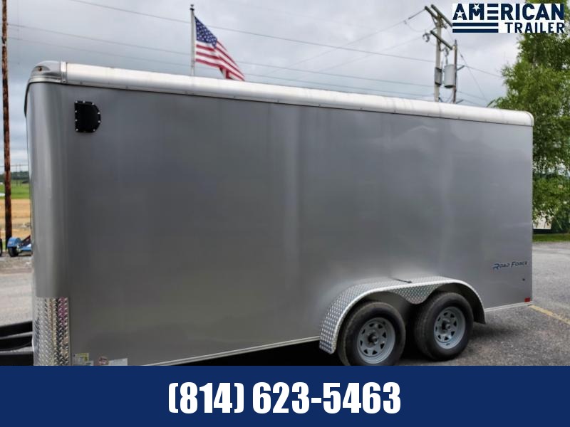 Wells Cargo- 7'x16'- Road Force Enclosed Cargo Trailer- 6'6" Interior Height- 36" Side Entry Door-78"x72" Rear Ramp Door- Recessed D-Ring in Floor- Full Width Aluminum Ramp Extension- Silver .030 Aluminu Wells Cargo- 7'x16'- Road Force Enclosed Cargo Trailer- 6'6" Interior Height- 36" Side Entry Door-78"x72" Rear Ramp Door- Recessed D-Ring in Floor- Full Width Aluminum Ramp Extension- Silver .030 Aluminu