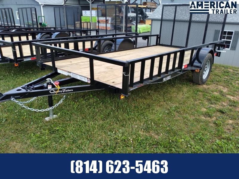 Quality Trailers Pro Grade Utility Trailer 77"x14' - 2990 GVWR - ATV Rails Quality Trailers Pro Grade Utility Trailer 77"x14' - 2990 GVWR - ATV Rails